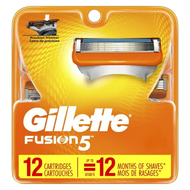 Gillette Fusion 5 Razor Blade Refills, 12 Cartridges
