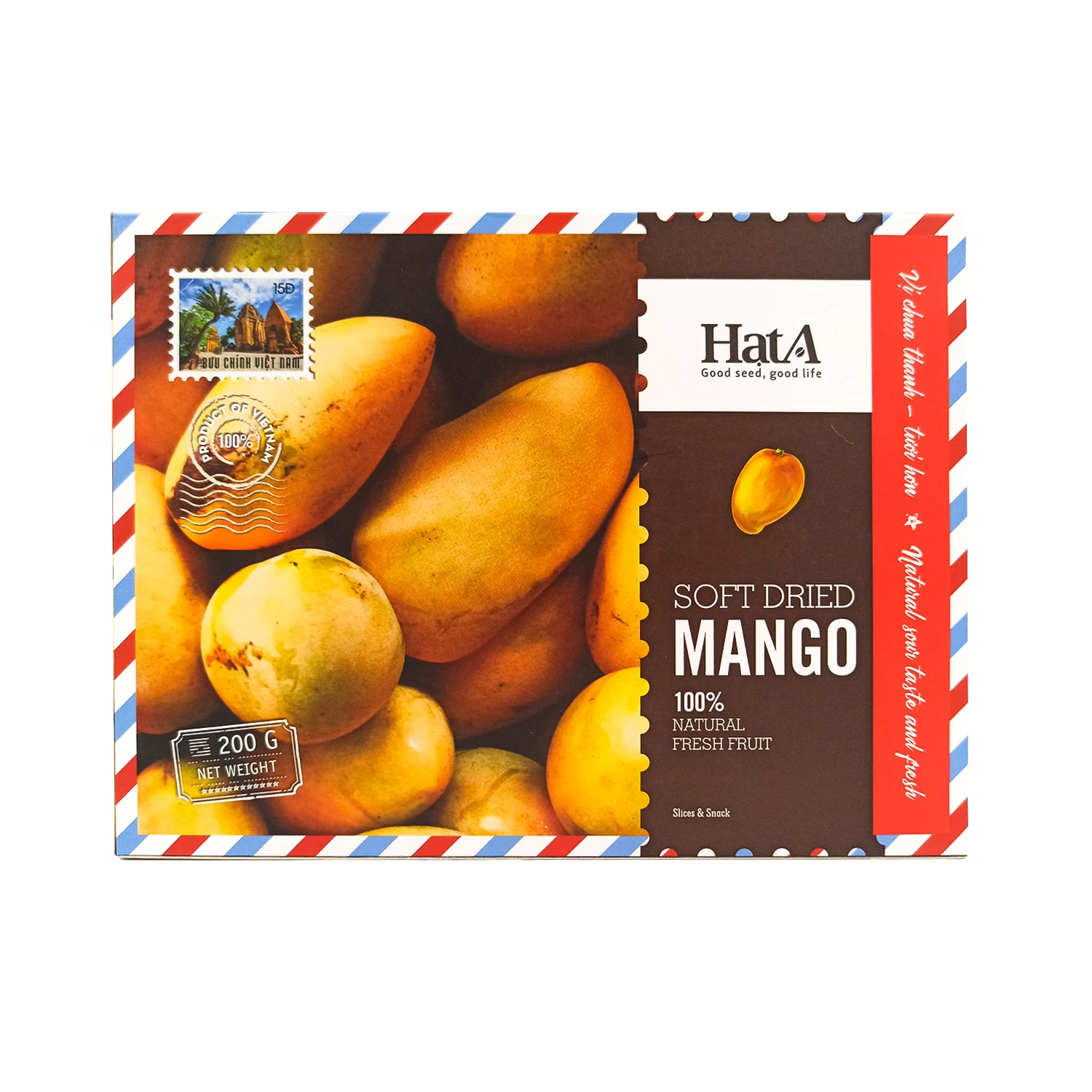 OEM ODM Private Soft Dried Mango 100% Natural Mango Dry Fruits HAT A brand made in Vietnam