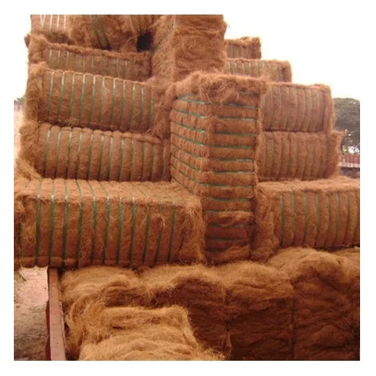 Coconut Fiber 100% Natural for Mattress Production Premium Quality Brownish Yellow Made in South Africa