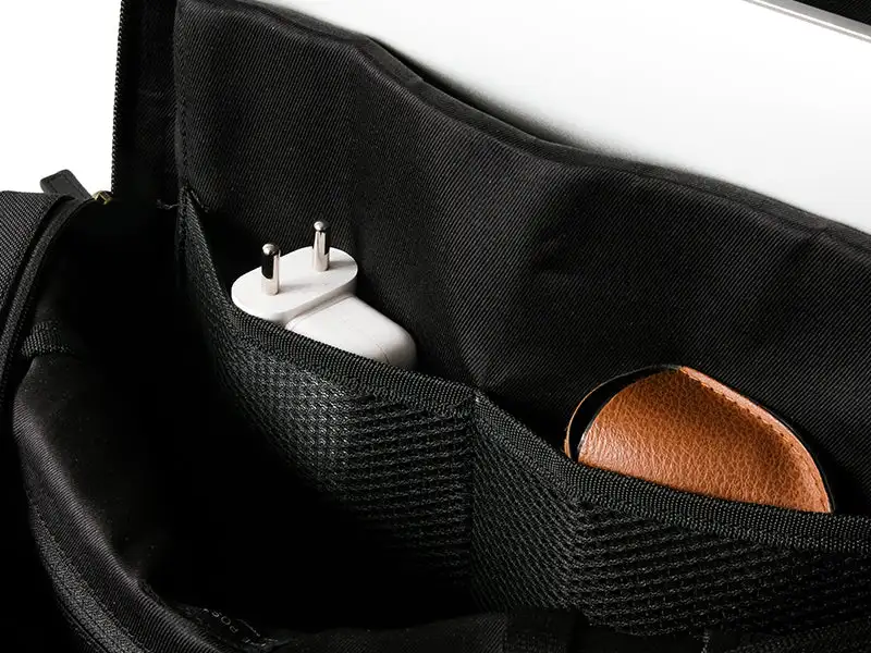 High Quality Lightweight Water-Resistant Charcoal Canvas & Nappa Leather Backpack Padded shoulder straps