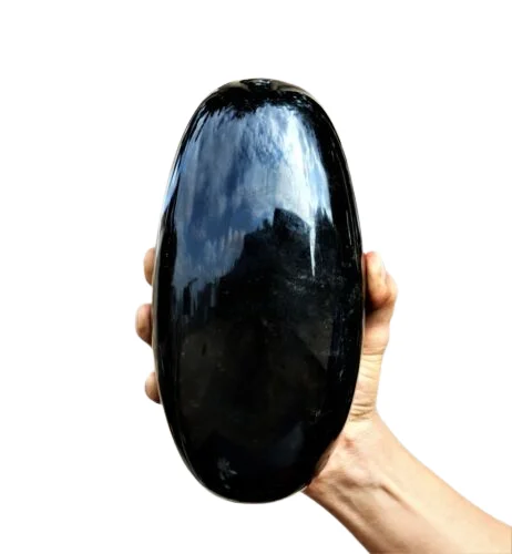 natural Black obsidian Shiva Lingam  Black obsidian Lingam Master Energy crystal shiv lingam high quality natural stone red