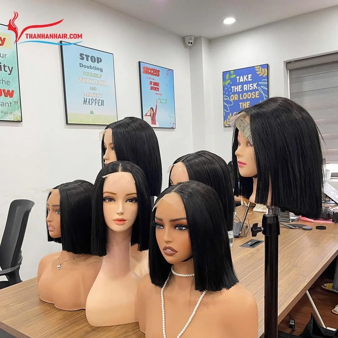 WHOLESALE PRICE: Bone straight wig hair extension 10 inches various colors Vietnamese human hair extension
