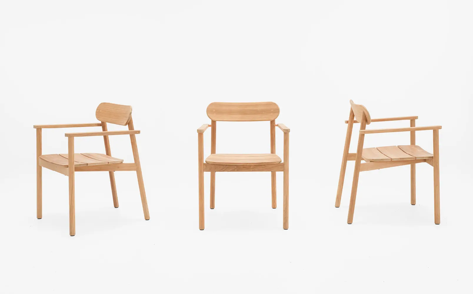 Modern Outdoor Stacking Chair Solid Wood Material Modern Style Garden Stacking Chair Dining Room Furniture Wholesale