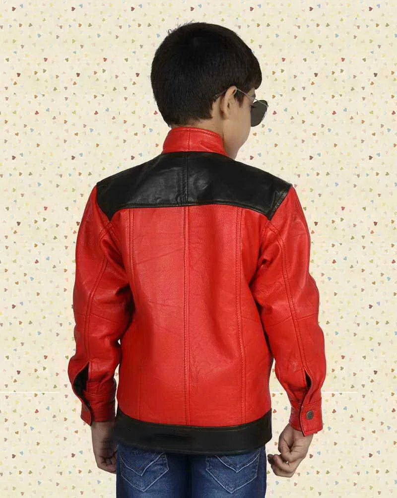 Kids Baby Princess Solid Full Sleeve Zipper Leather Top Jacket Children Fashion Boy Outwear Jackets