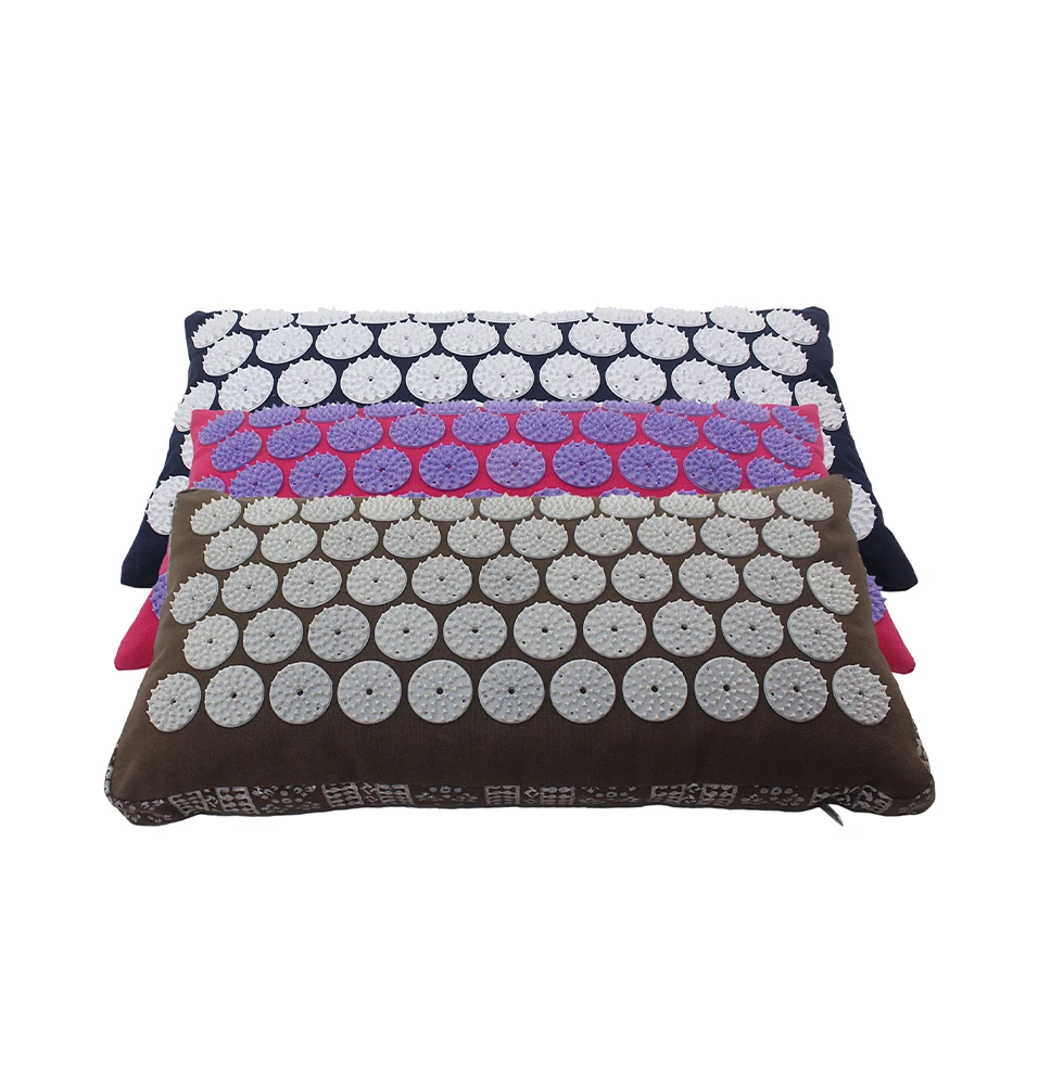 Massager Pillow (Round Disc) Acupressure Cushion Relaxation Yoga Pillow Spike For Multifunction Relieve Stress Pain Neck Body