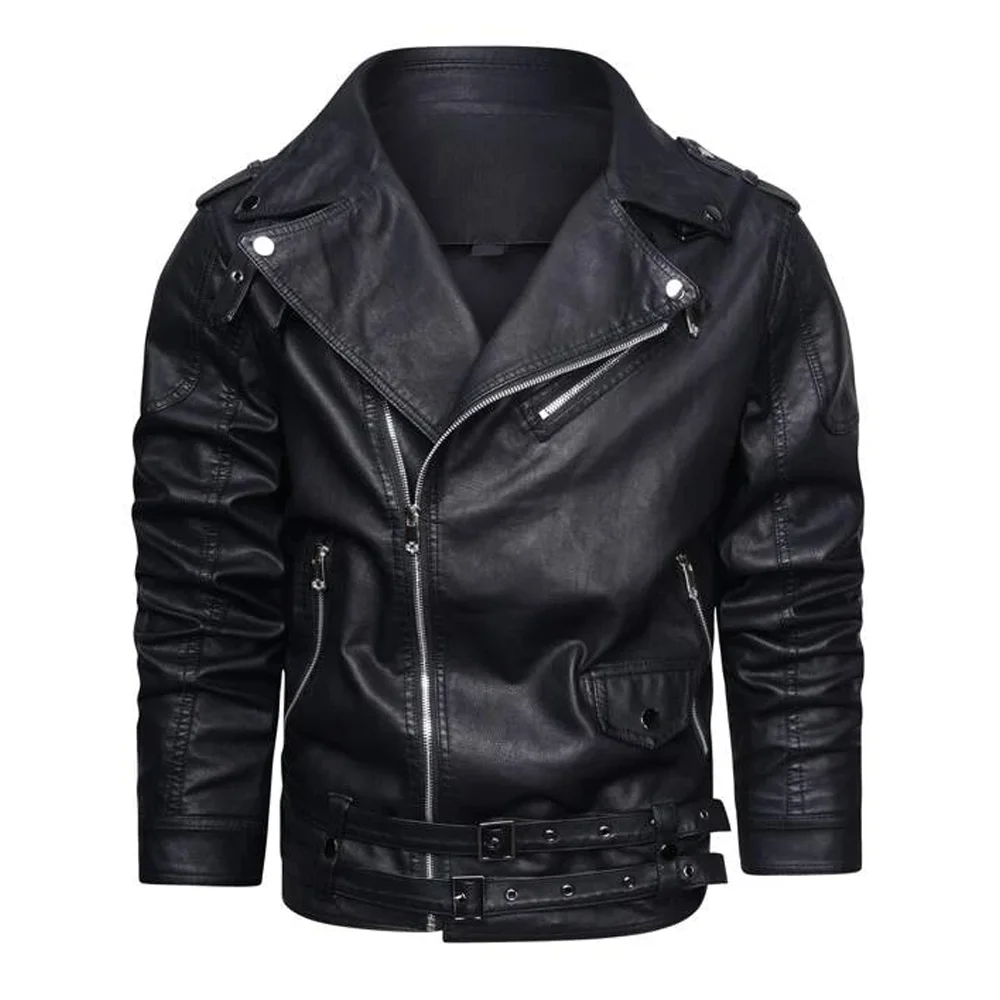 Hot Sale New Design Waterproof Custom Logo Fashion Casual Leather Men Casual Leather Jackets