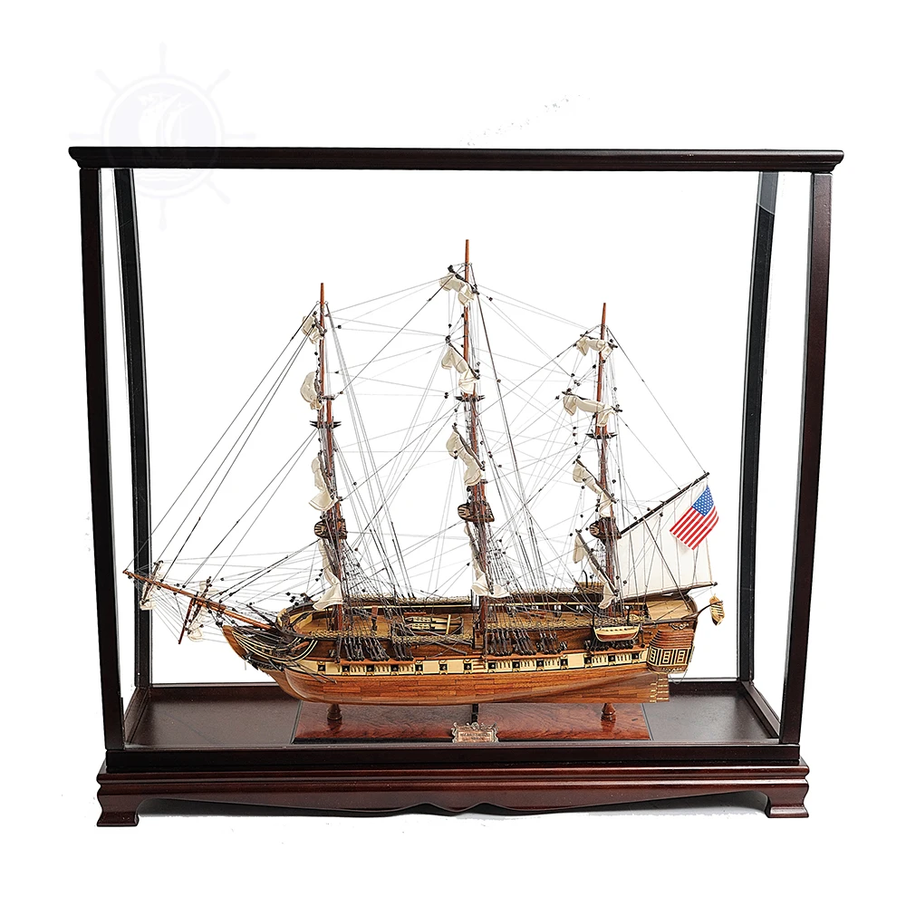 HMS Victory Midsize With Display Case Model Ship Medium Handcrafted Wooden Replica with Display Stand, Collectible, Wholesale
