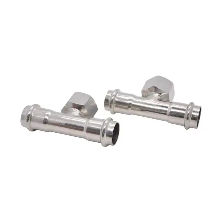 YHX Quality Low Pressure Stainless Steel Internal Thread Pipe Fittings Tee Joints