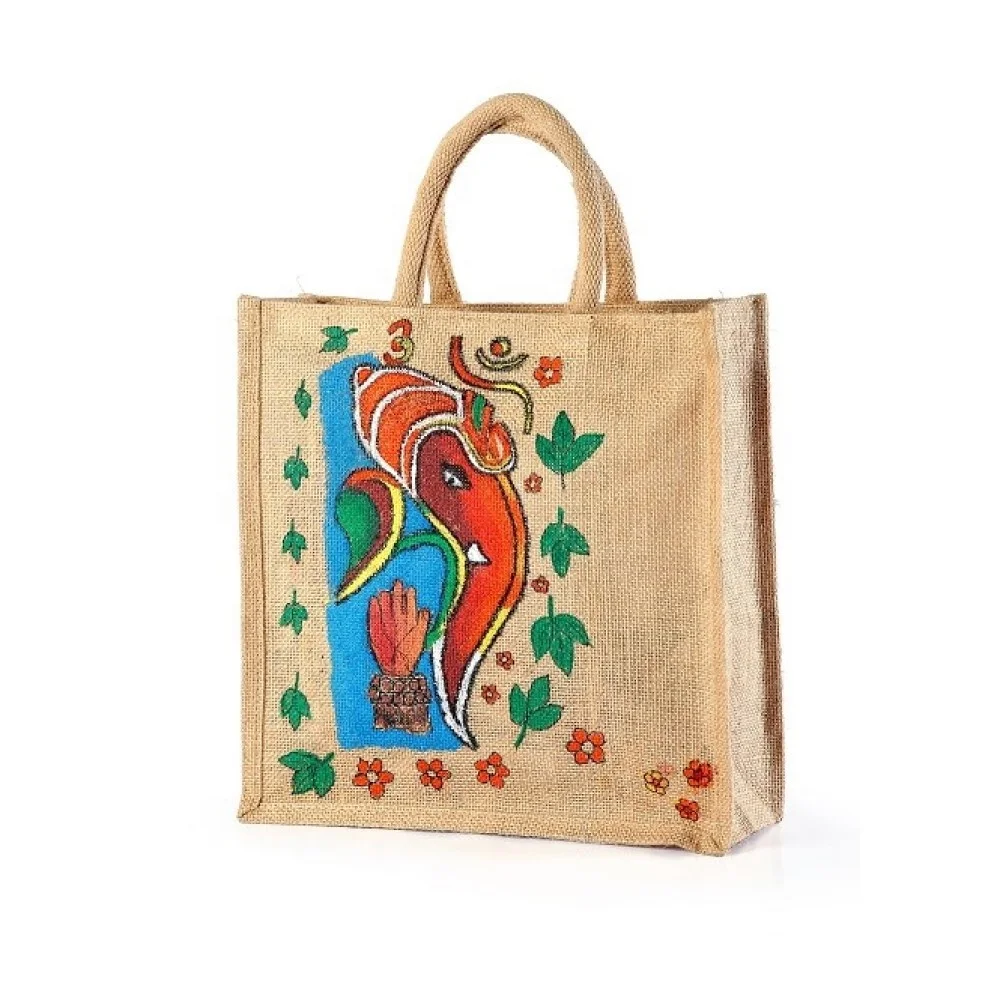 Reusable Online Large Grocery Tote Bags Burlap Beach Jute Tote Shopping Bag for Women With Handles