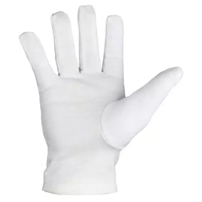 Washable Dry Hands White Glove Outdoor Masonic Regalia Cotton Leather Driving Gloves From Pakistan