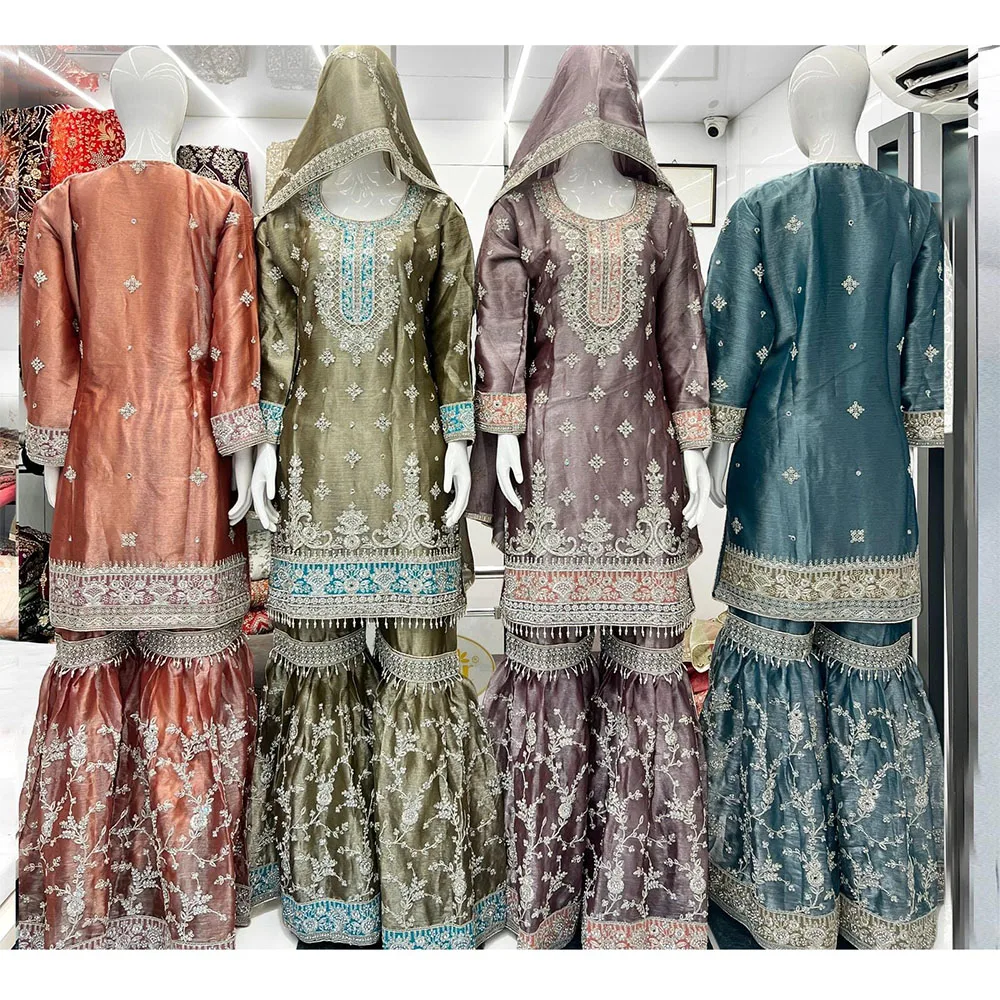 Beautiful Heavy  Pakistani Gharara Suit for Women from Indian Supplier Available at Wholesale Price