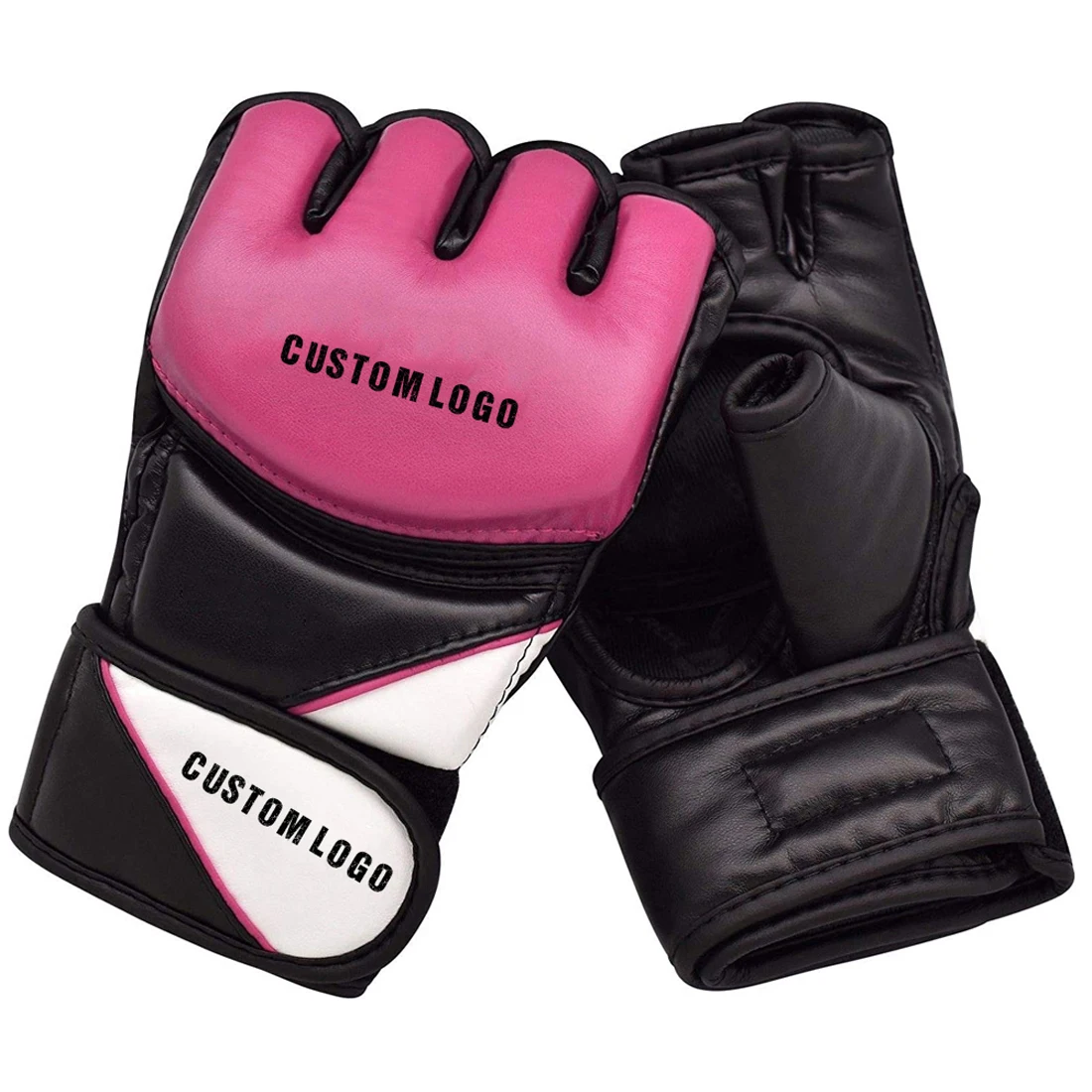 OEM Service Men Half Finger Boxing MMA Gloves Best Price Pakistan Made Punching Equipment
