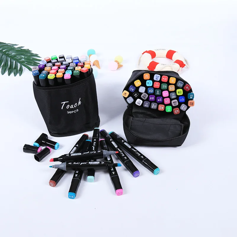 Hot Selling Marker Pen Sets Art Supplies For Kids Marker Pens Dual Tip Permanent Brush Color Marker Pens Set
