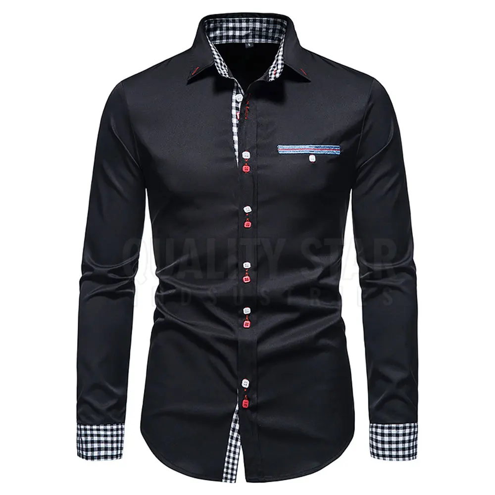 Men Shirts Fit Mens Dress Plaid Shirts Male Clothes Casual Shirts For Online Sale