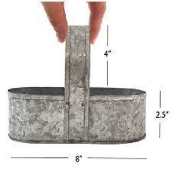 Unique Creative Vintage Hot sell Customized Handmade Home decor Homes & Gardens Galvanized Utensil Caddy Indian Manufacturer