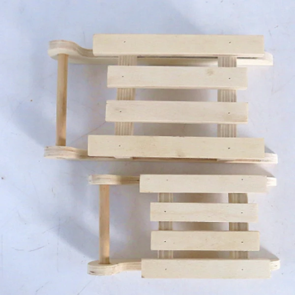 Wooden Mini Sled Ornaments Tabletop Wood Sleigh Display Stand Base Sleigh Decoration Candle Holder Sledge Christmas Winter Decor