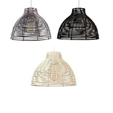 Brown Decorative Rattan Ceiling Light Chandelier Rattan Light Lamp Shade Pendant Chandelier Rattan Light Shade Hanging Lamp