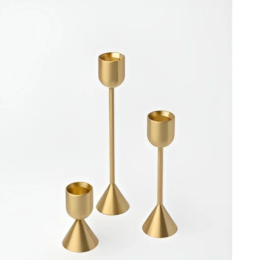 Colorful Finished Iron Metal Candle Stand For Home Interior Candlesticks Lighting Wedding House and Living Room Decoration 2024