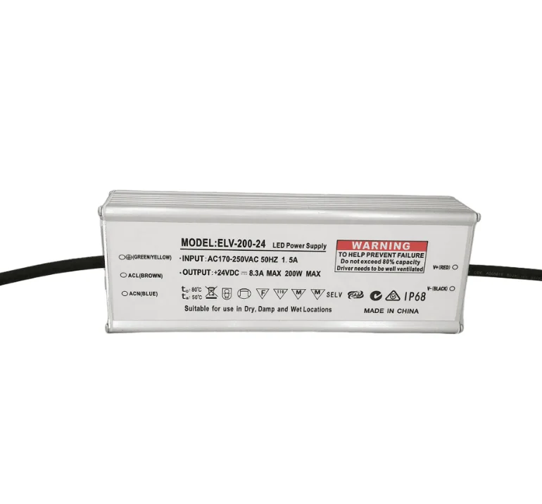 Jiangtek ELV-200-12 Harsh Environment IP68 12v 100W Waterproof LED Driver Power Supply
