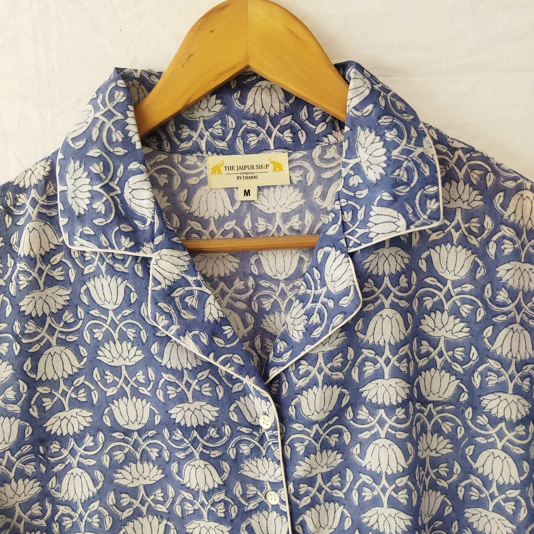 Beautiful Floral Block Print Cotton Night Sleep Wear Long Shirt Tunic For Women Clothing Colorful Floral Printed Boyfriend Shirt