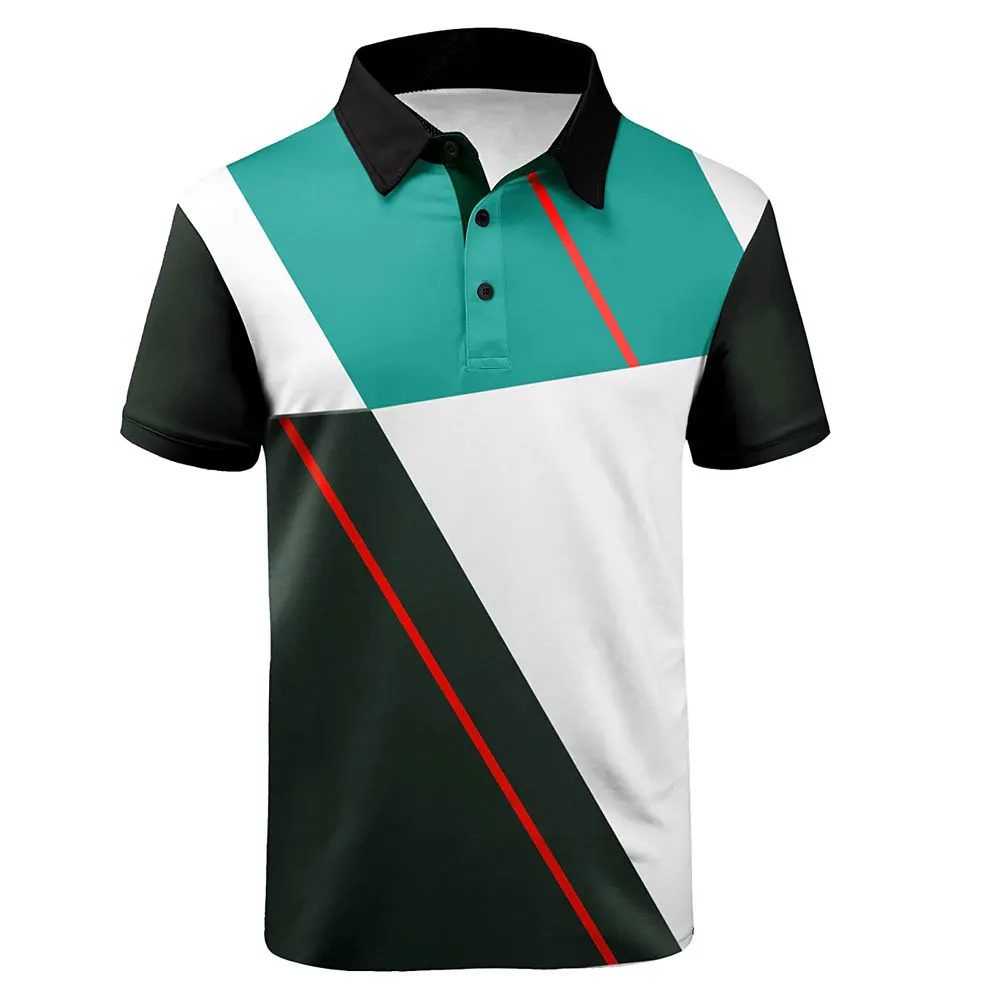ODM Wholesale New Model Printed Polo Shirts For Men Short Sleeve Custom Logo Embroidery Plain Golf  Polo T-shirts