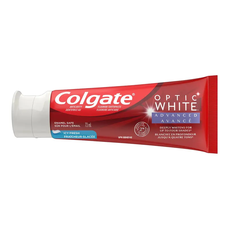 Colgate Optic White Advanced Toothpaste, Vibrant Clean Whitening