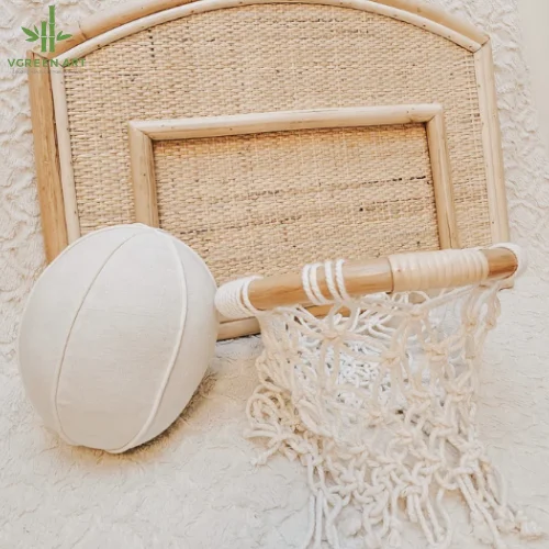 Handmade Small Rattan Basketball Hoop New Design Kids Room Toys for Children Made In Vietnam