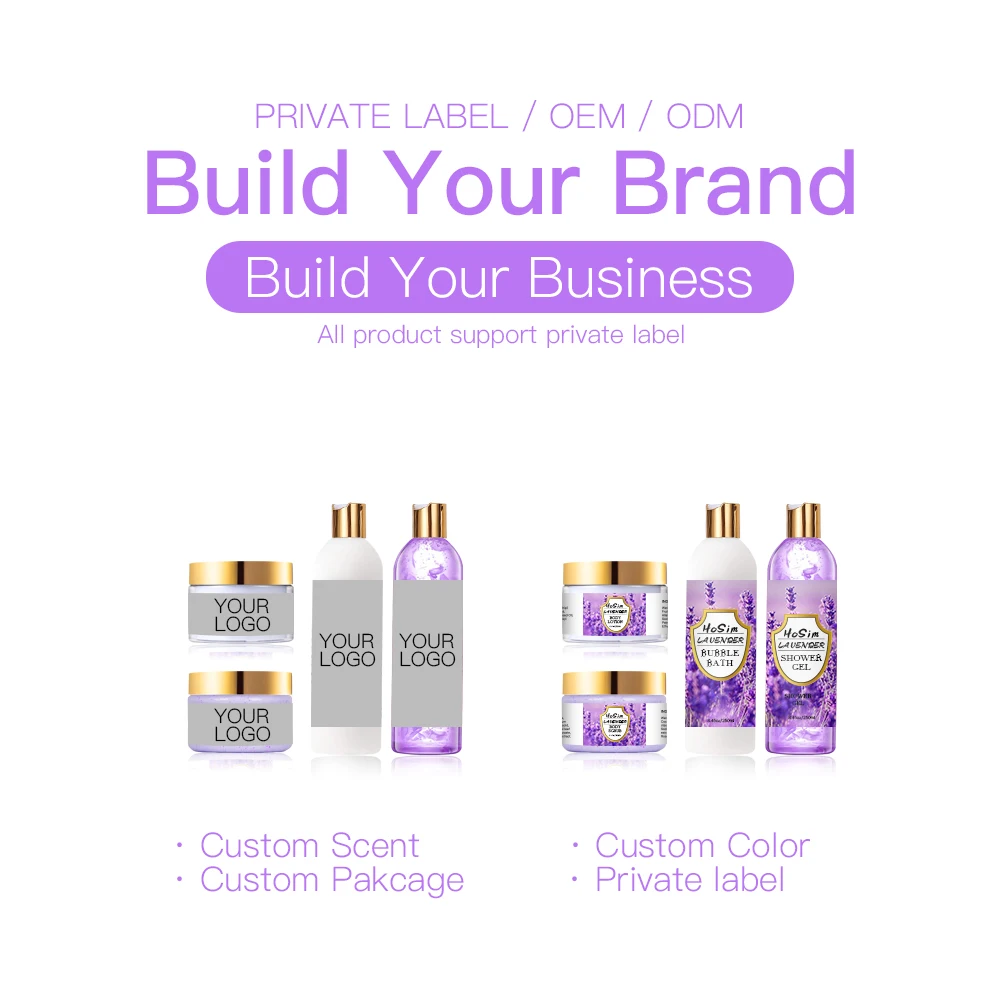 Wholesale Private Label Luxury Valentines Day Body Care Spa Kit Mothers Day SPA Bath Gift Set Lavender Bath Set