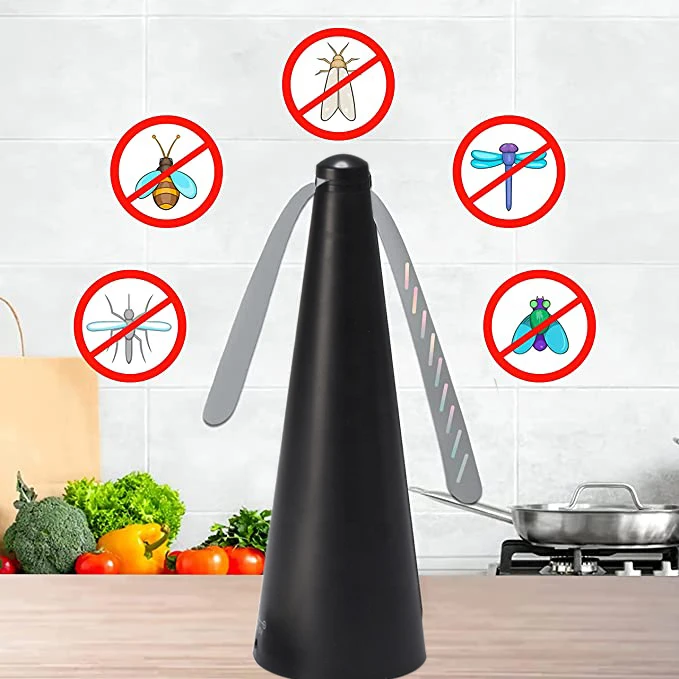 Chemical Free Battery Outdoor Picnic Camping Fly Deterrent Fan Electronic USB Indoor Table Hanging Fly Repellent Fan
