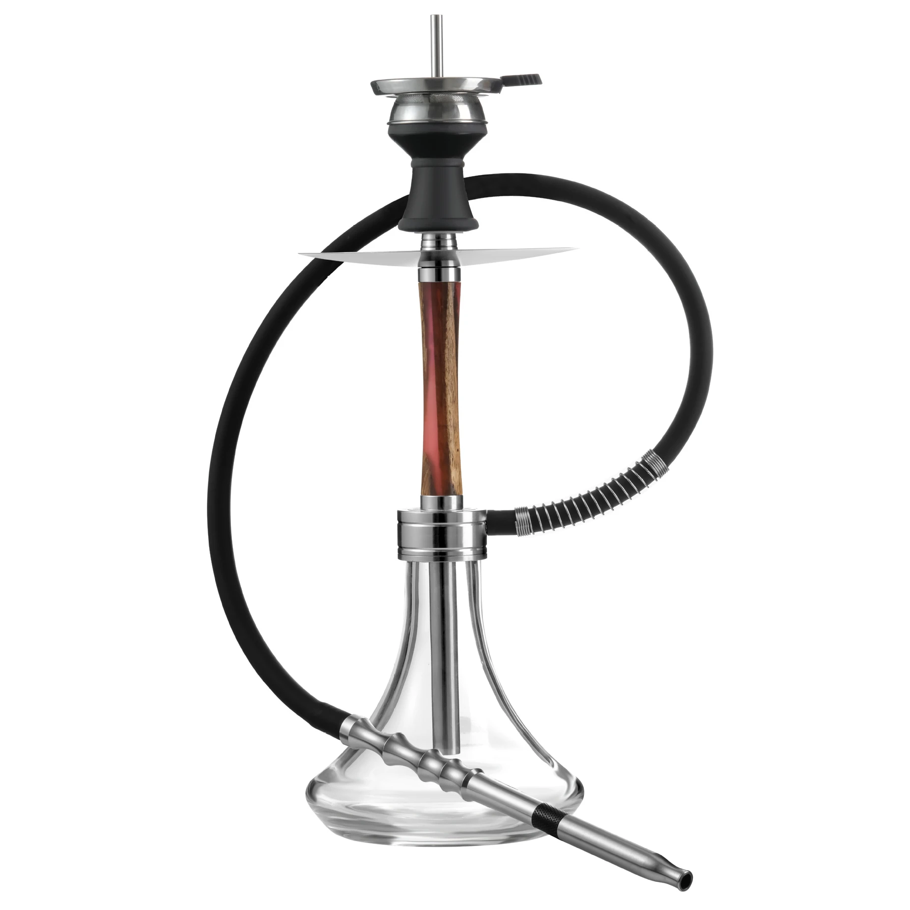 Arabian Hookah 8-hole air outlet aluminum alloy French mirror Hookah set HOOKAHSHISA smoking set manufacturers wholesale.