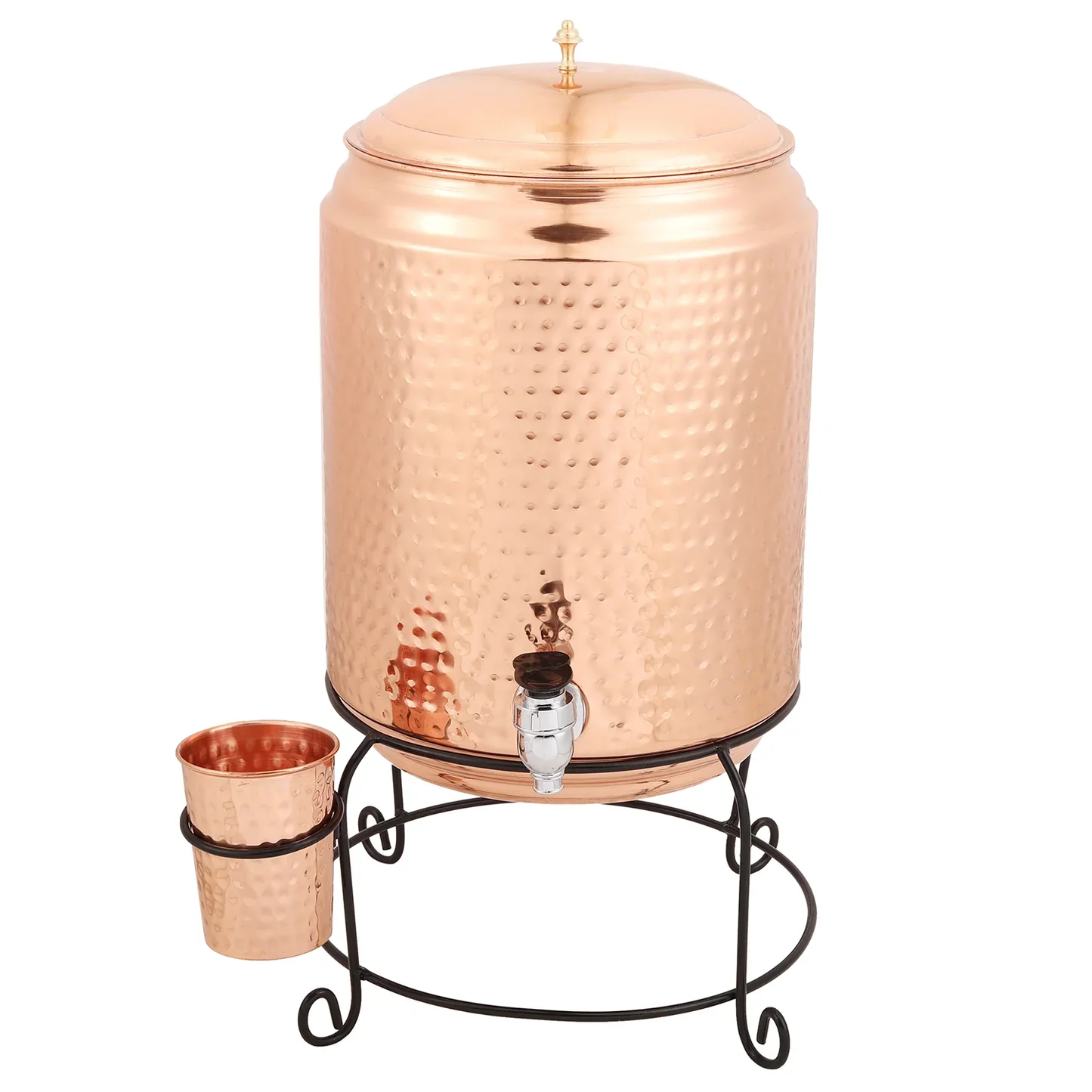 Hot Selling Traditional Copper Water Dispenser Pot with Water Cup and Water Bottle Available at Wholesale Price