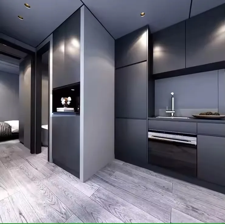 USA 20ft 40ft Expandable Shipping Container House with 2 Bedrooms L Type Cabinet Kitchen Residential Toilet-All in One Unit!