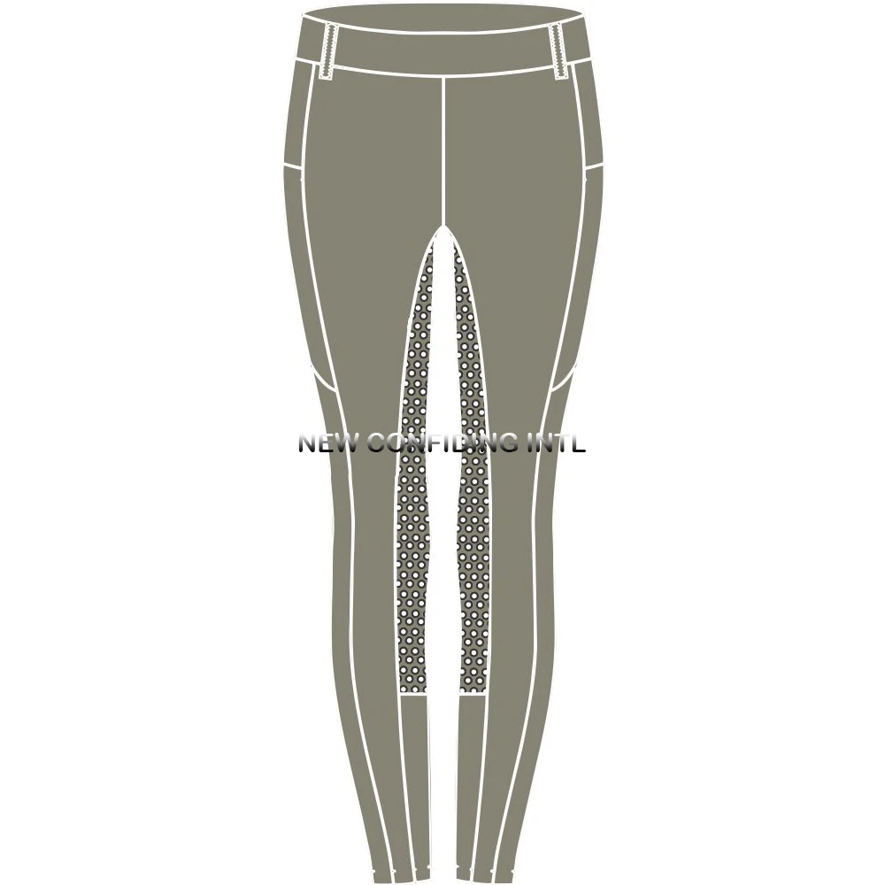 Record Holder Riding Leggings Silicone Horse Breeches Equestrian Clothing Folded High Waist Horse Riding Tights with Pockets