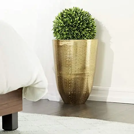 Antique Finishing Shiny Polished Ceramic Flower Vase for Home Decor Flower Vase Living Room Decoration