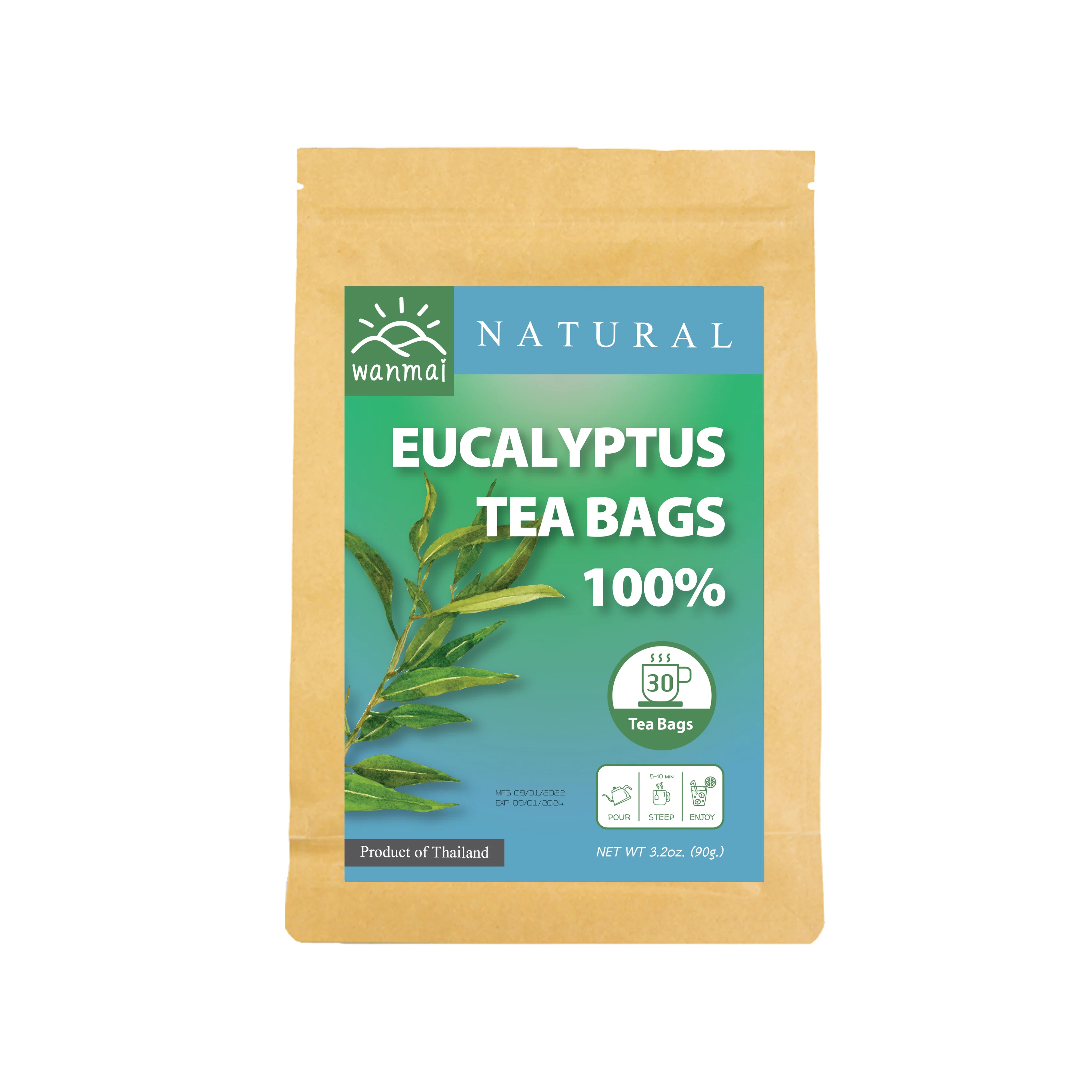 WANMAI29 Eucalyptus Tea for Sell Bag Box Loose Bulk Style Packaging Organic Health Weight Shelf Origin Type Age Slimming Life