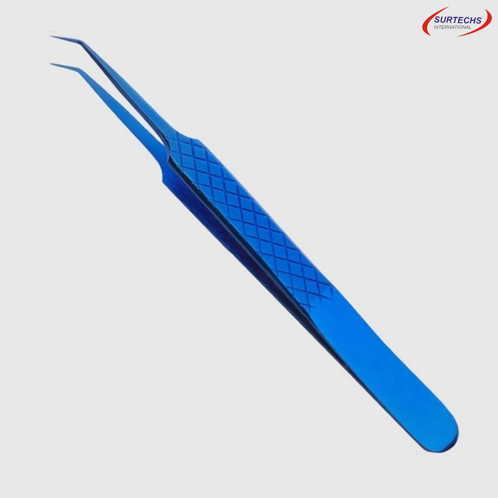 Latest New Design Customized Logo Printing Stainless Steel Material 2023 Eyelash Instruments Eyelash Tweezers