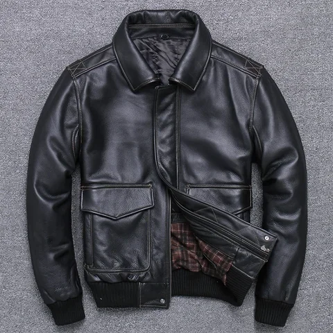 New Leather Jacket For Unisex 2023 Wholesale Genuine Cowhide Fabric Fashion Men Genuine Leather Jackets Made in Pakistan