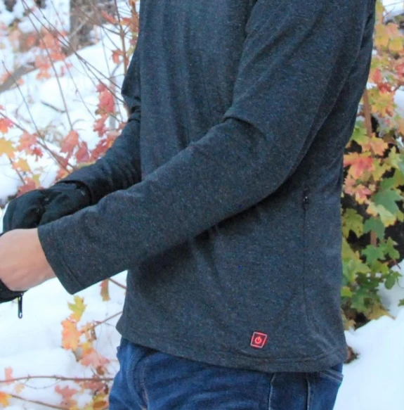 5V Unisex Warmest Long Sleeve Heated Shirt Powered By Power Bank