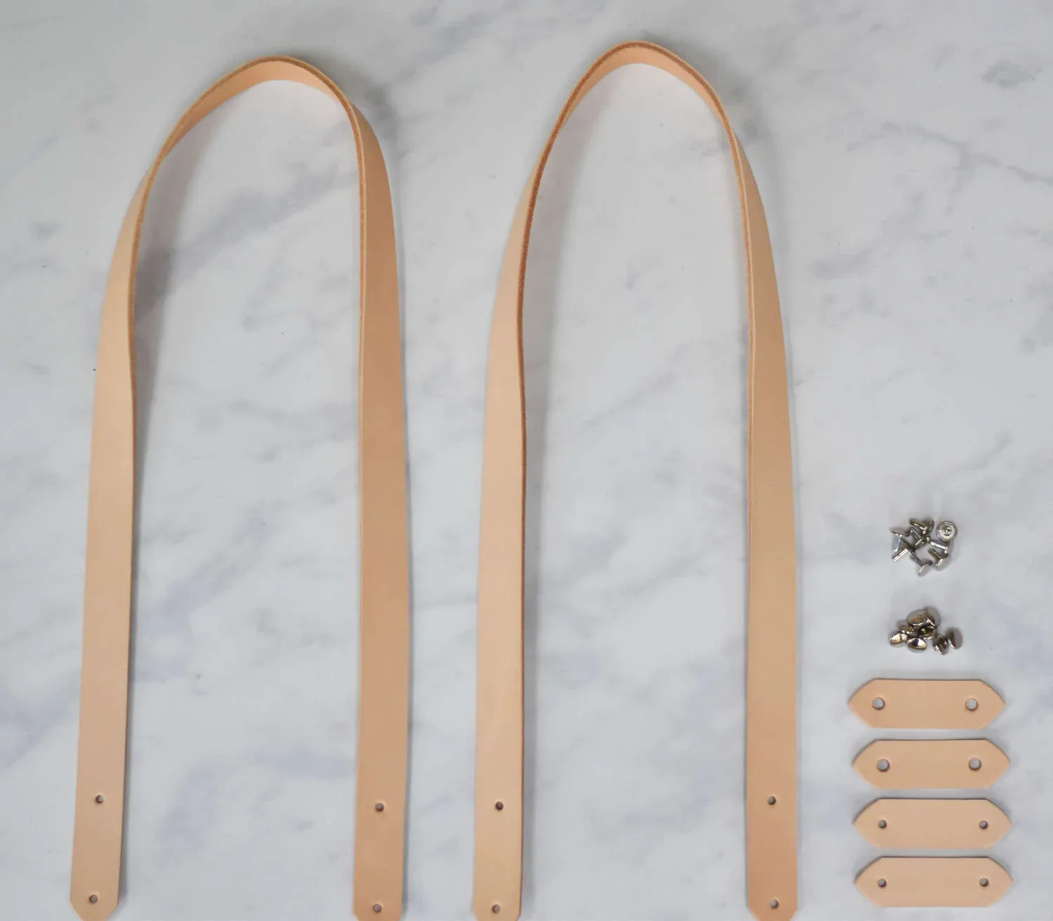 Genuine Leather Straps for Tote Bag Handles with Rivets at Bulk Price Minimum Order Quantity is 50 Pairs from Isar International