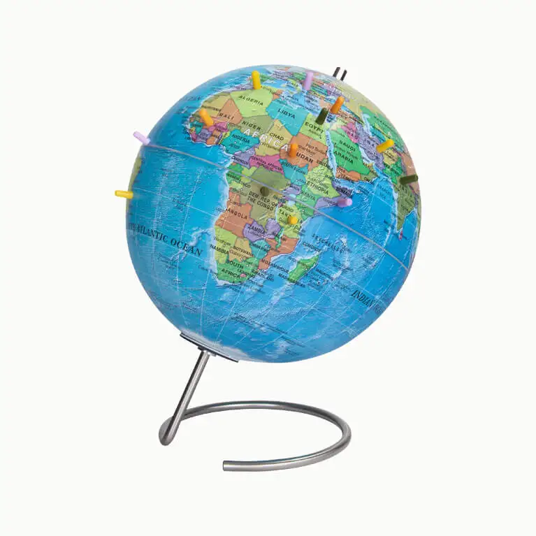 Hot Selling Clear Acrylic Globe with Iron Silver Stand for Decoration Promotional Gift Item