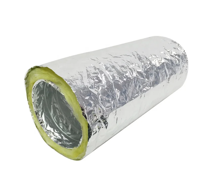 Insulated Aluminum Foil Flexible Fiberglass Duct HVAC Flexible Duct Ventilating Duct