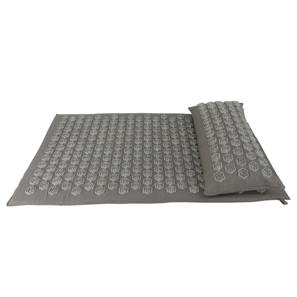 Excellent Quality Brand New Product Pain Relief back Needle cotton Lotus plastics spike Yoga Acupressure Mat And Pillow Set