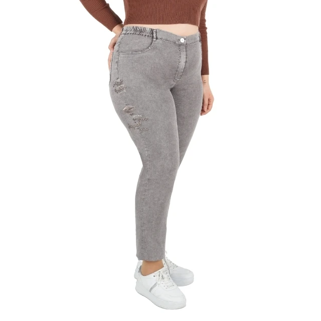 Женские эластичные брюки больших размеров