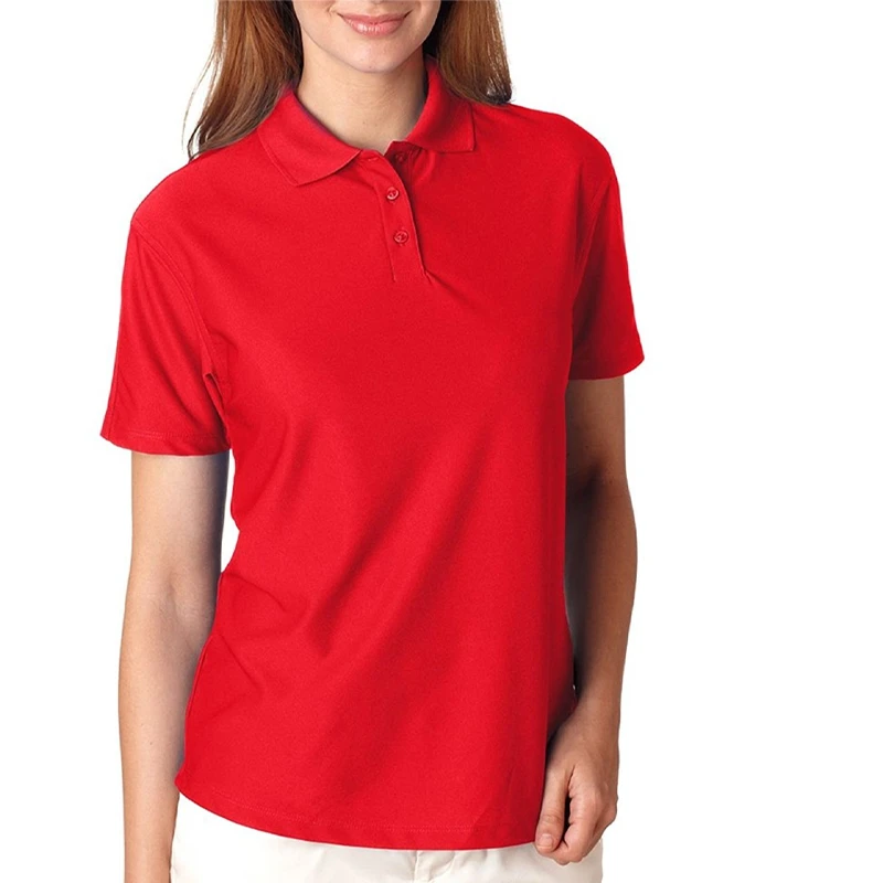 Custom Wholesale Cheap Price Polo T-Shirt For Girls Polo 100% Cotton V Neck T Shirt Women Casual Customized Short by Tricut