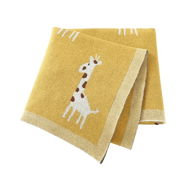 Cute Animal Pattern Baby Blanket for Prams, Baby Seats and Homes Crawling for Boys and Girls Newborn