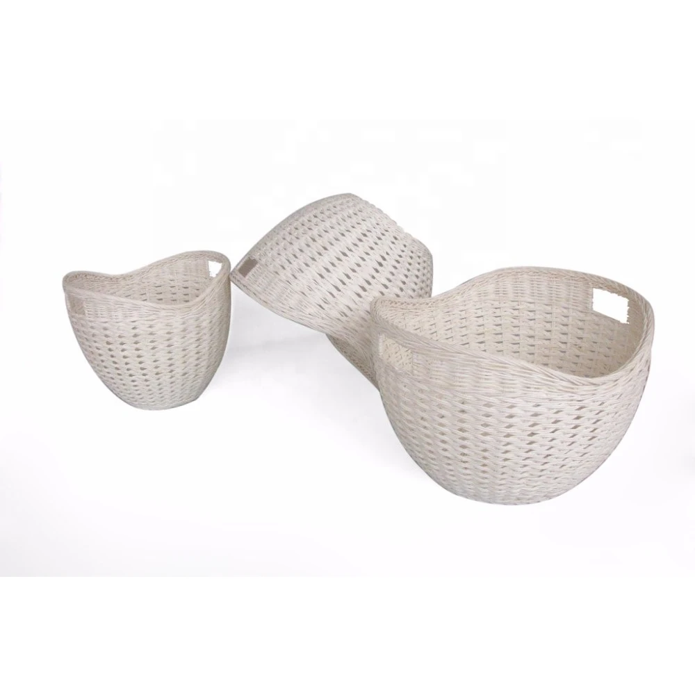 New Arrival Set Hand-Woven Towel Clothing Basket Storage Home Decorative Rattan Storage Baskets Made In Vietnam