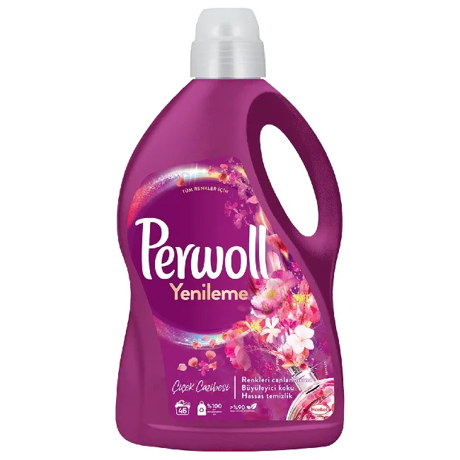 PERWOLL SENSITIVE CARE LIQUID LAUNDRY DETERGENT COLOR WHITE BLACK FLOWER CHARM REFRESH REFRESHMENT PERWOLL SENSITIVE CARE DETERG