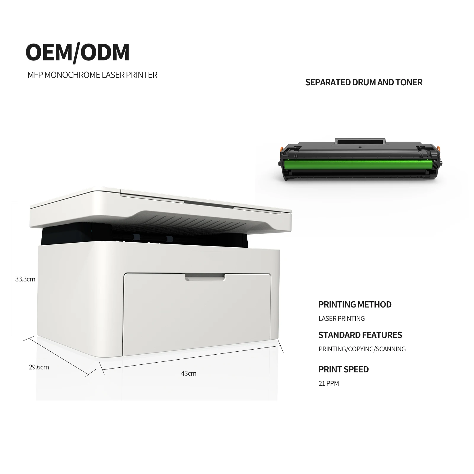 M2300NW Mono Laser Printer Machine Black and White Double-Sided Duplex Wireless Online Printing Office Equipment