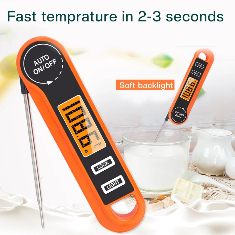 Electronic Speed Smart Folding BBQ Instant Read Food Wireless Digital Meat Thermometer