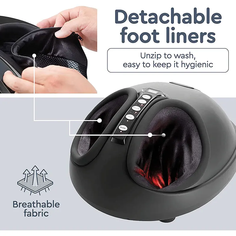 Therapy Reflexology Foot Care Massager Compression Shiatsu Circulation Acupuncture Heat Function Foot Massager Machine